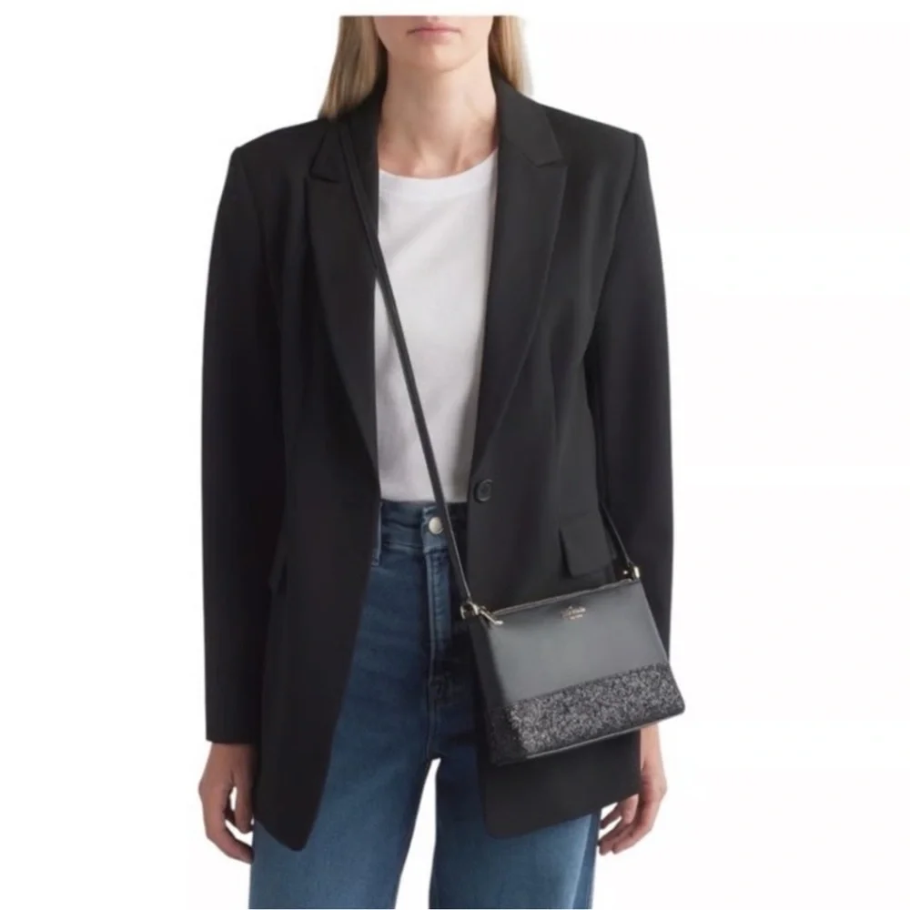 NWT Kate Spade New York Flash Glitter Crossbody Black - Picture 3 of 6